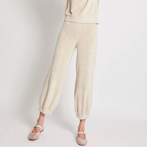 Suzie Kondi Tusk Harem Pant in Oatmeal  Heather Velour